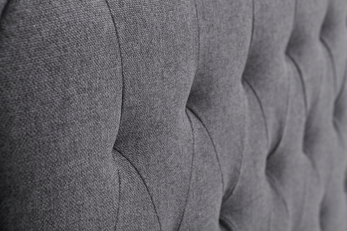 Cabecero tejido gris oscuro 160cm LOUIS