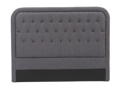 Cabecero tejido gris oscuro 160cm LOUIS