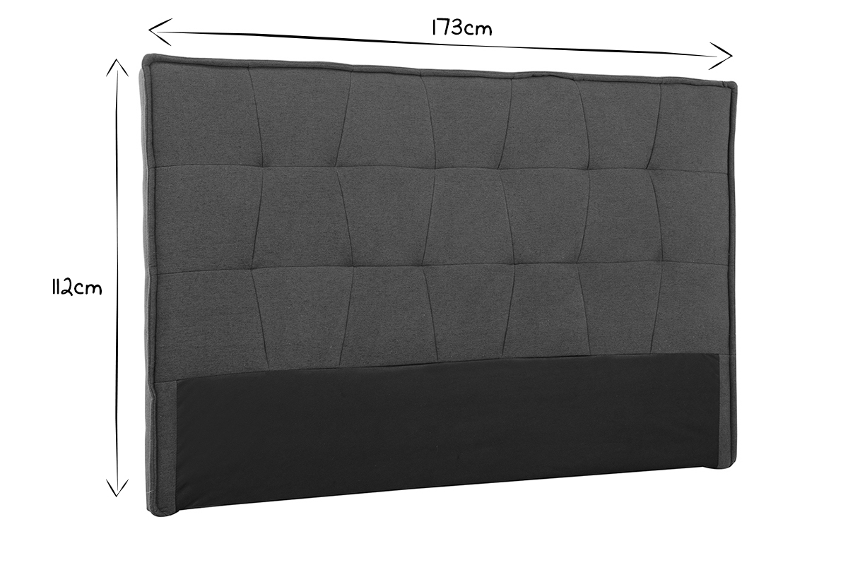 Cabecero tejido gris oscuro 170 cm SUKA