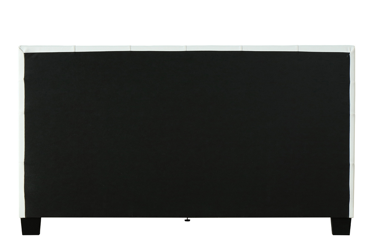 Cama 160 x 200 PU blanca acolchada MARQUISE