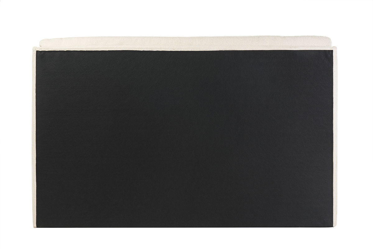 Cama 2 plazas 160x200 cm en tela texturizada beige HONO