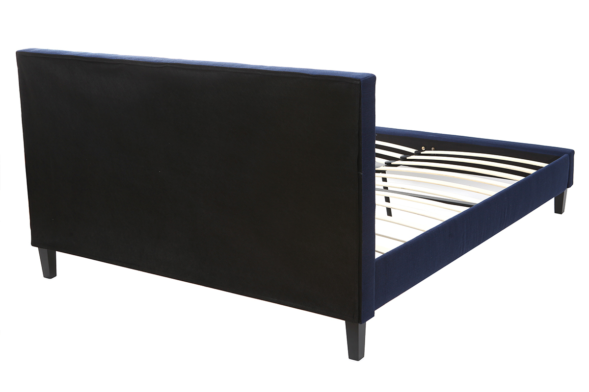 Cama adulto 140x200 cm azul oscuro EMERY