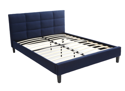 Cama adulto 140x200 cm azul oscuro EMERY