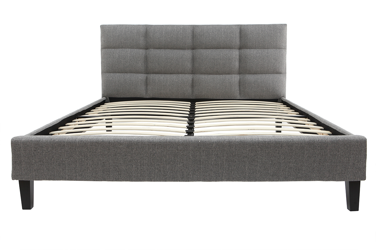 Cama adulto 160x200 cm gris claro EMERY