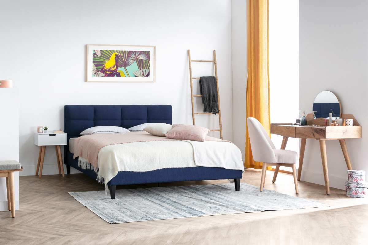 Cama adulto 160x200 cm gris claro EMERY