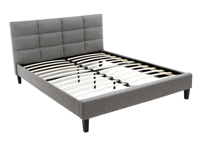 Cama adulto 160x200 cm gris claro EMERY