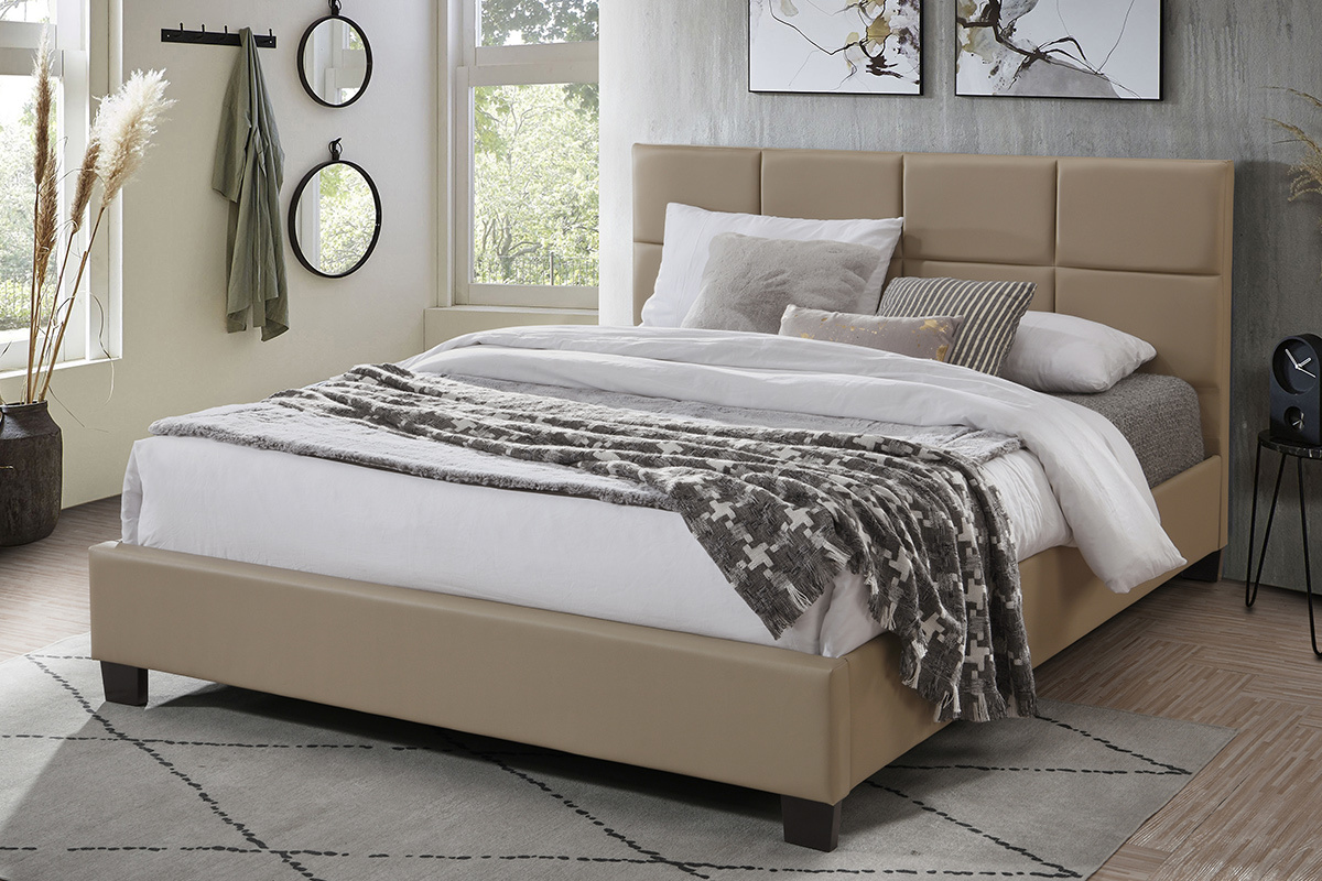 Cama adulto moderna 160 x 200 cm topo SOLAL