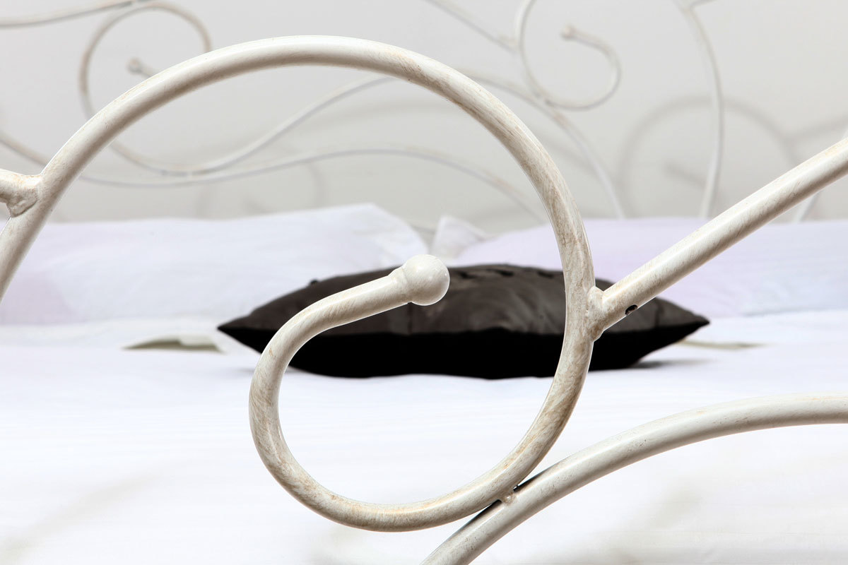 Cama barroca blanca 160x200 VENEZIA