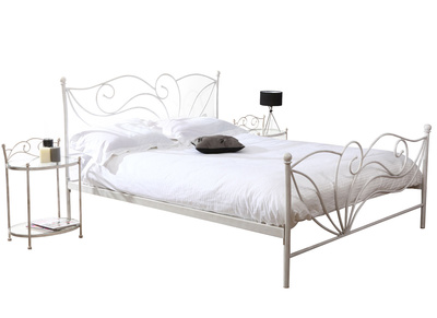 Cama barroca blanca 160x200 VENEZIA - Cama barroca blanca 160x200 VENEZIA