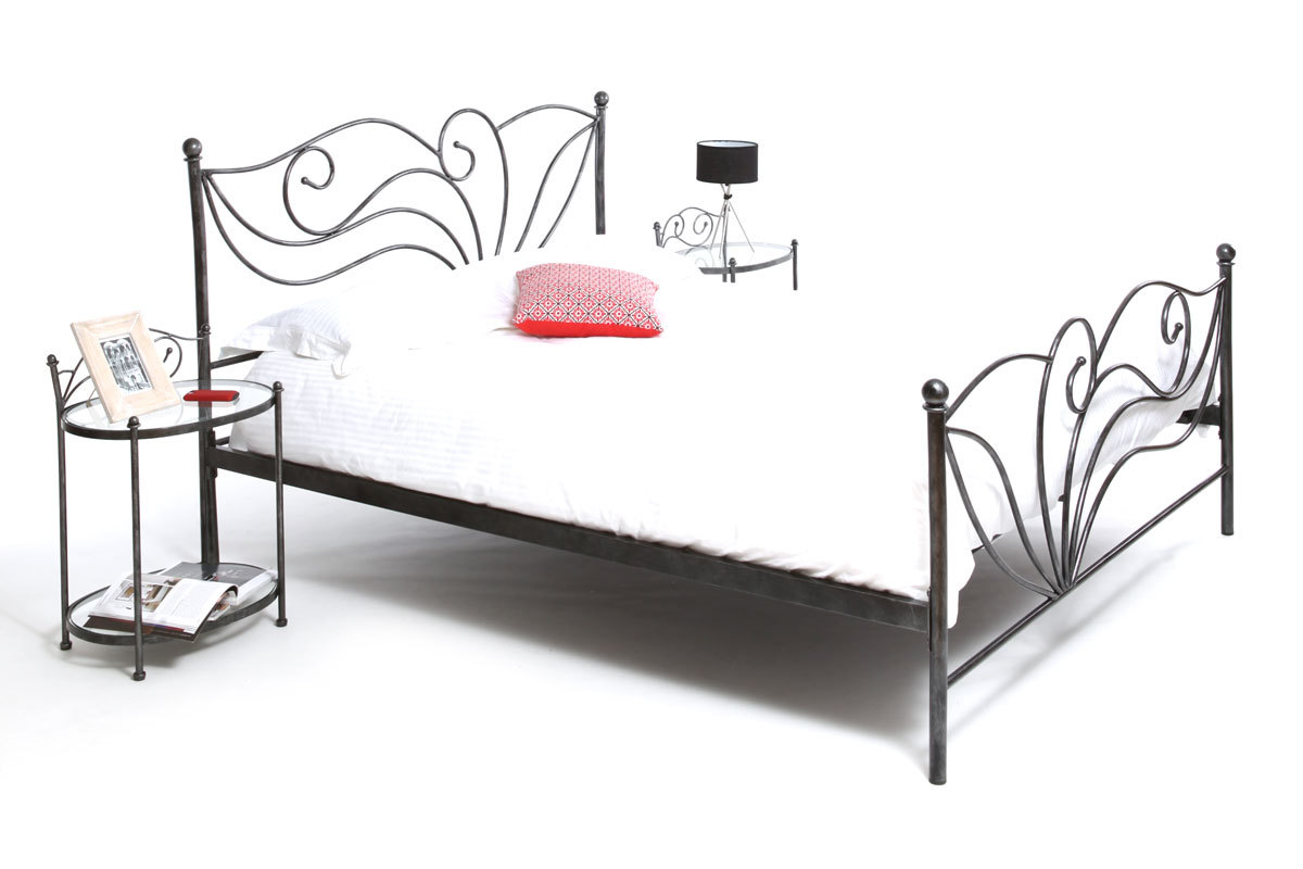 Cama barroca negra 160x200 VENEZIA