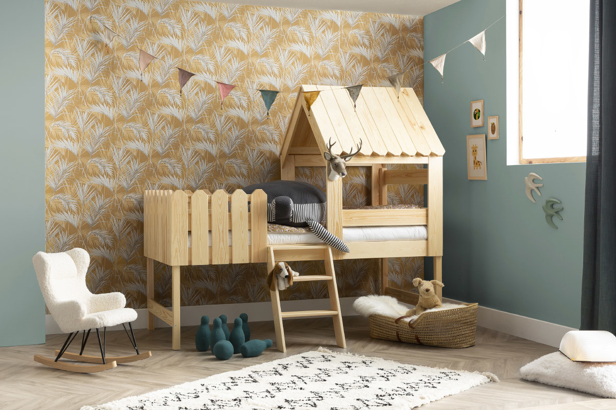 Cama cabaa infantil blanca LITTLE HOUSE