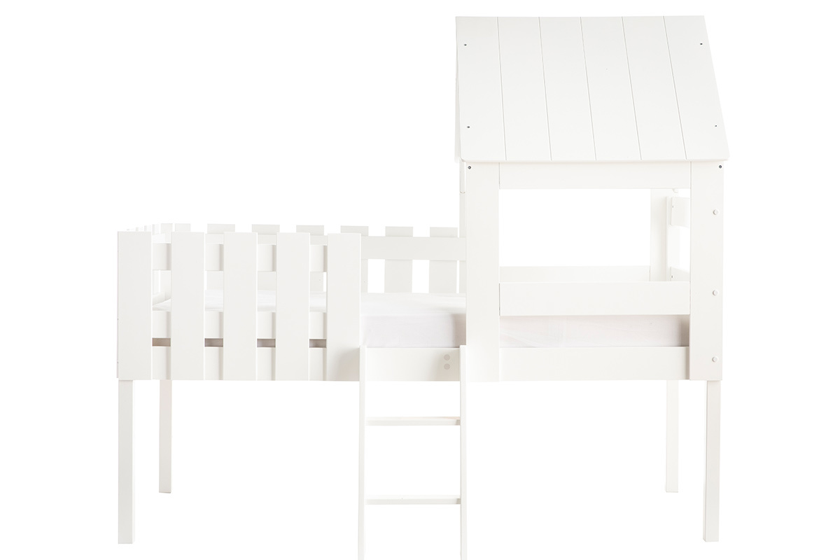 Cama cabaa infantil con somier de madera blanca - NESTY HOUSE