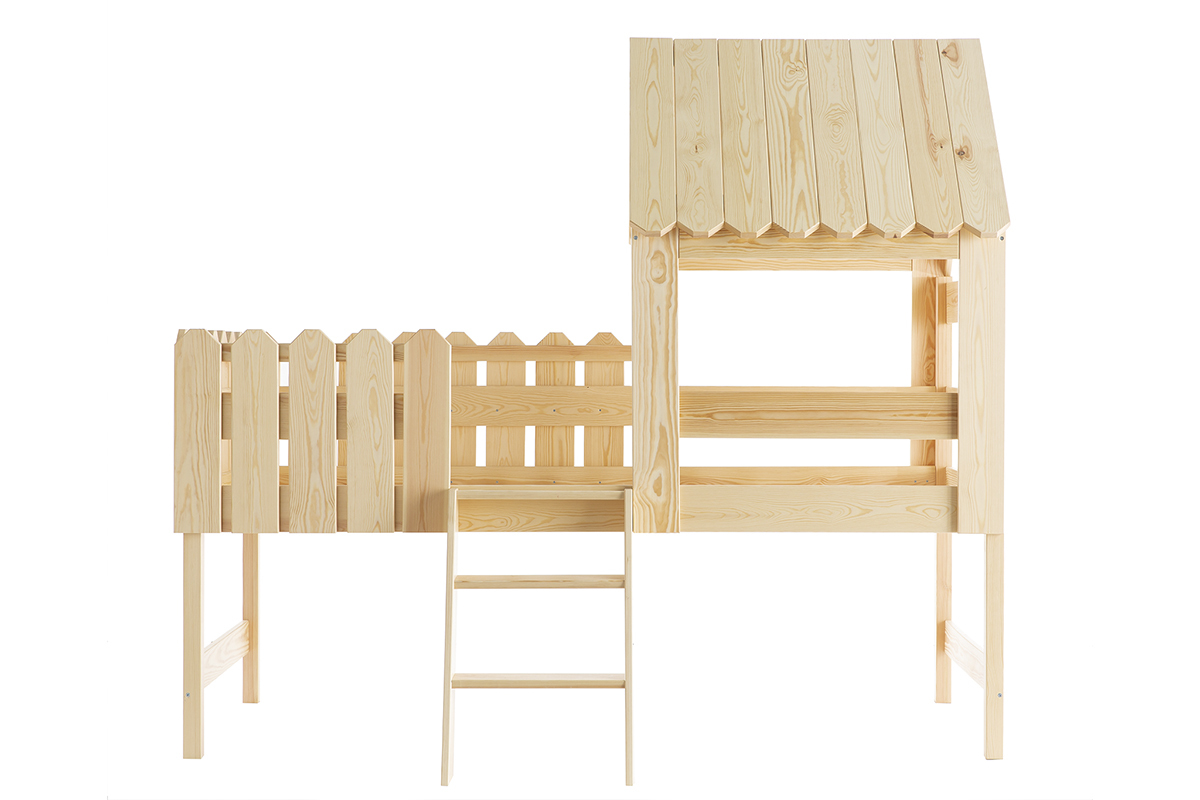 Cama cabaa infantil en pino macizo LITTLE HOUSE