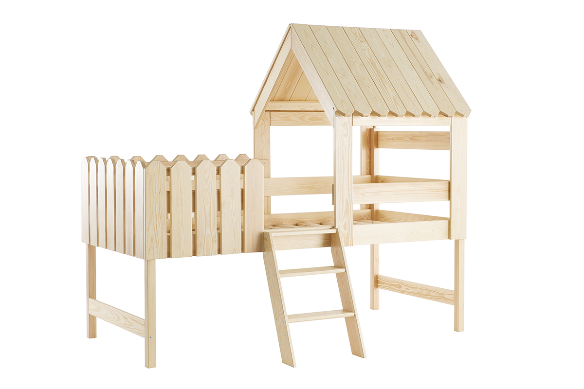 Cama cabaa infantil en pino macizo LITTLE HOUSE