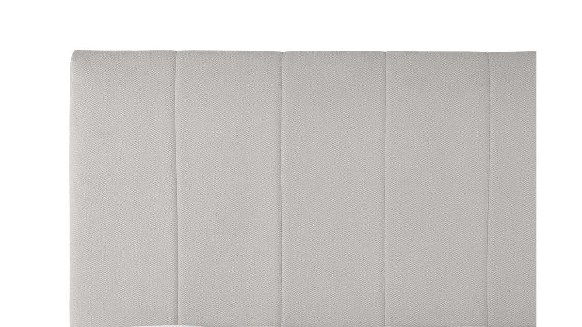 Cama canap 160x200 cm efecto terciopelo gris claro MACHA