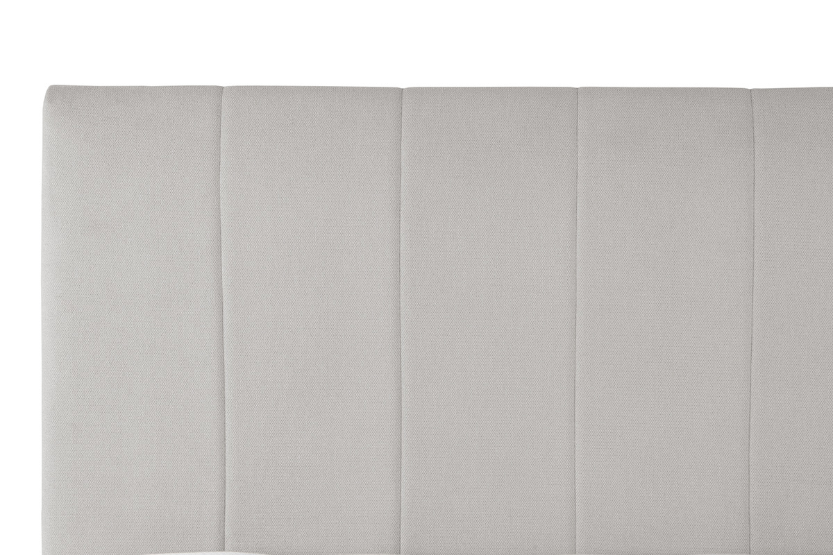 Cama canap 160x200 cm efecto terciopelo gris claro MACHA