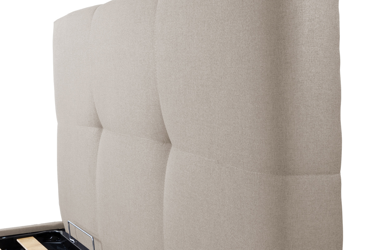 Cama canap 160x200 cm en tejido beige SOGNO