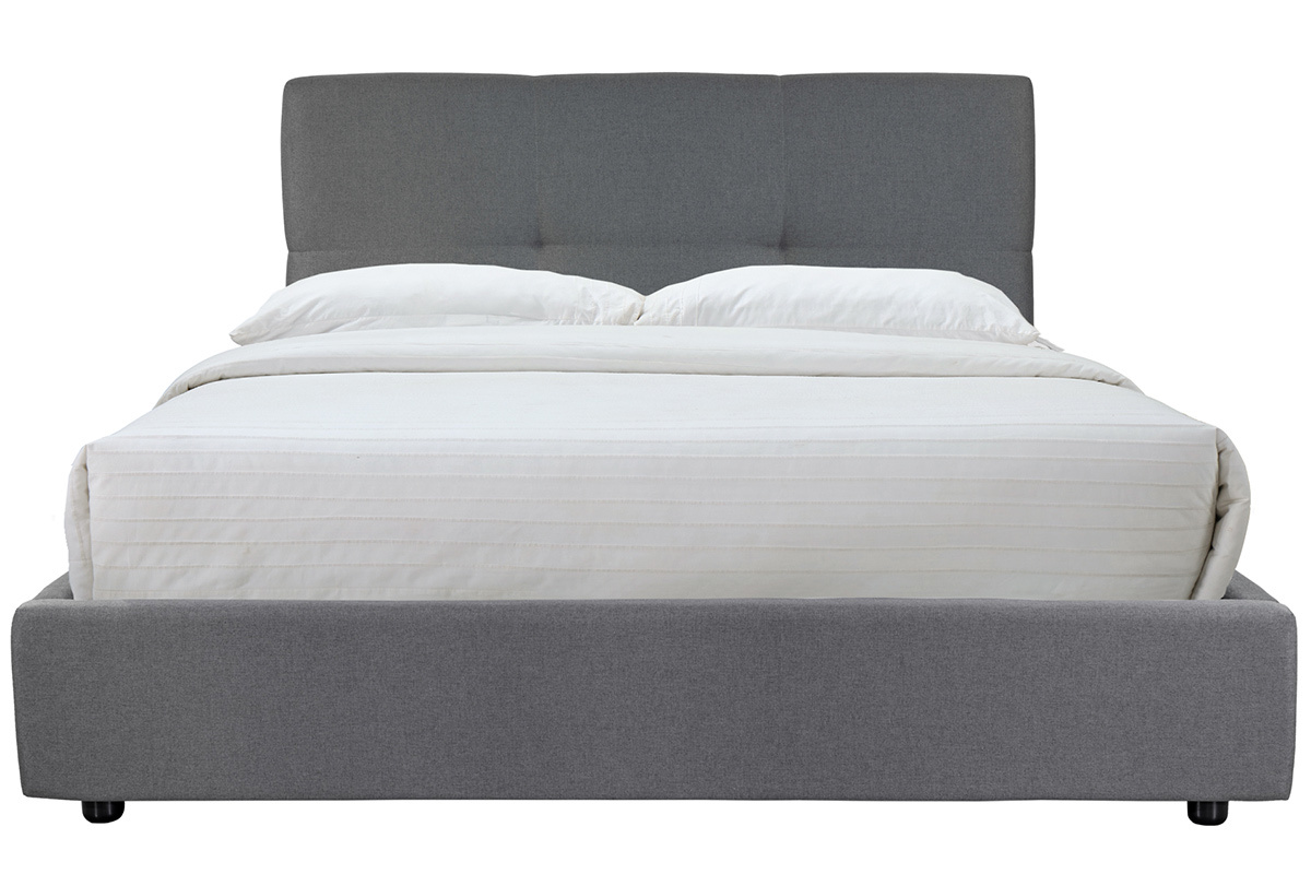 Cama canap 160x200 cm en tejido gris SOGNO