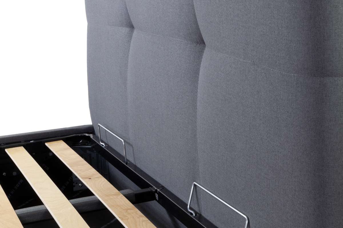 Cama canap 160x200 cm en tejido gris SOGNO