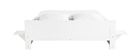 Cama con cajón de almacenaje y mesitas blanca 160 x 200 cm LORIS
