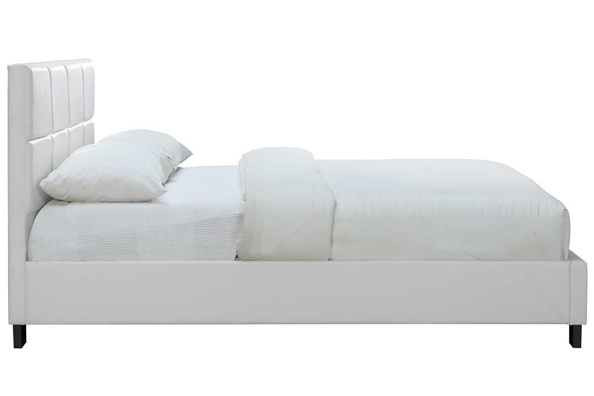 Cama de matrimonio 160x200 cm blanco SOLAL