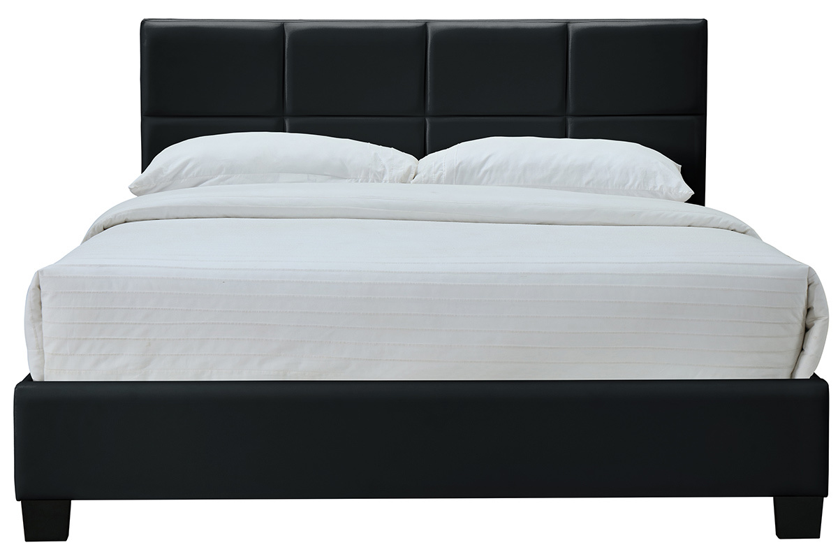 Cama de matrimonio 160x200 cm negro SOLAL