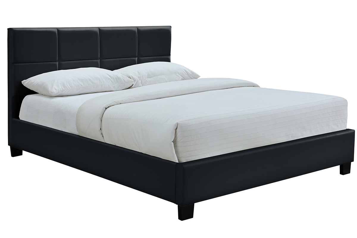 Cama de matrimonio 160x200 cm negro SOLAL