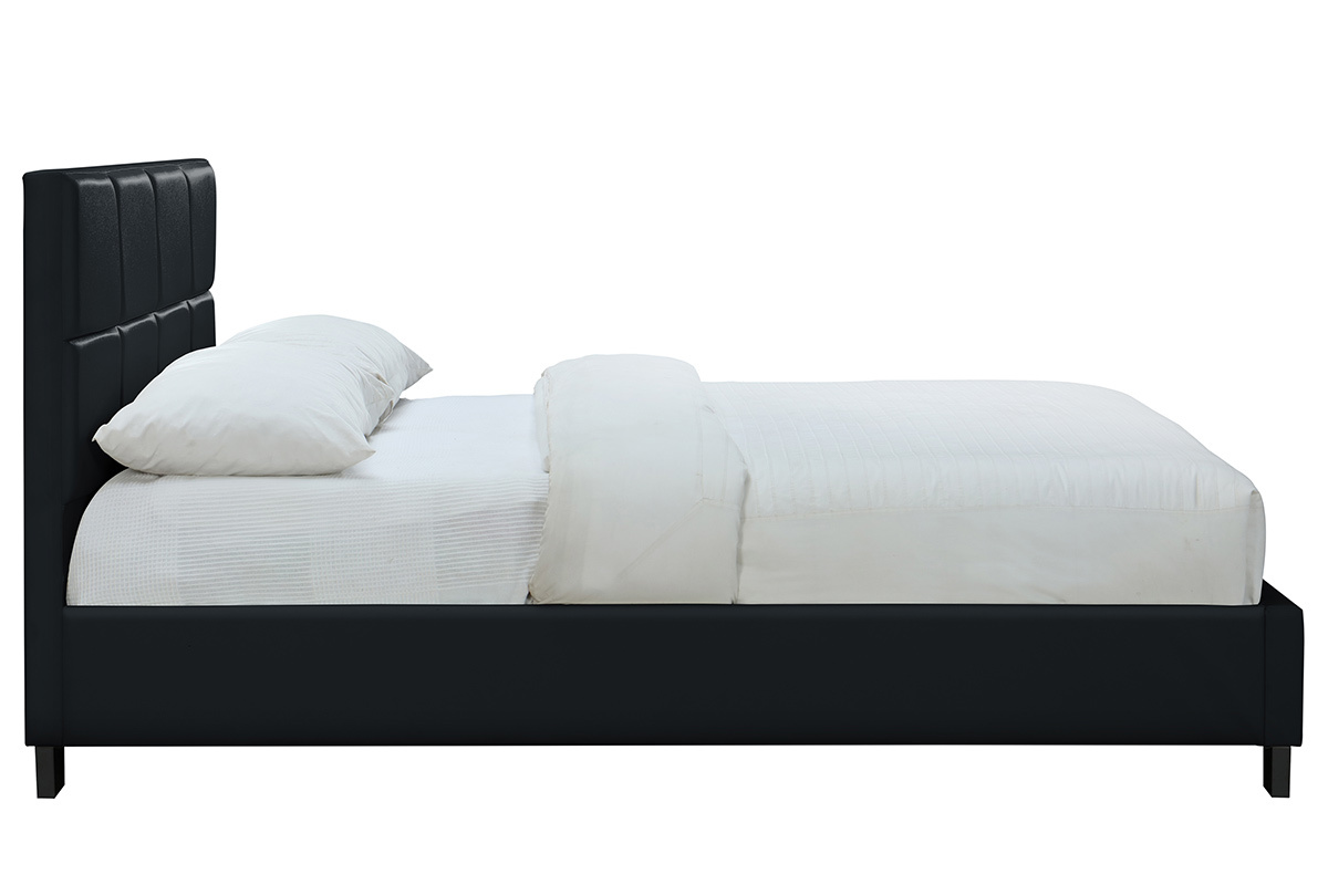 Cama de matrimonio 160x200 cm negro SOLAL