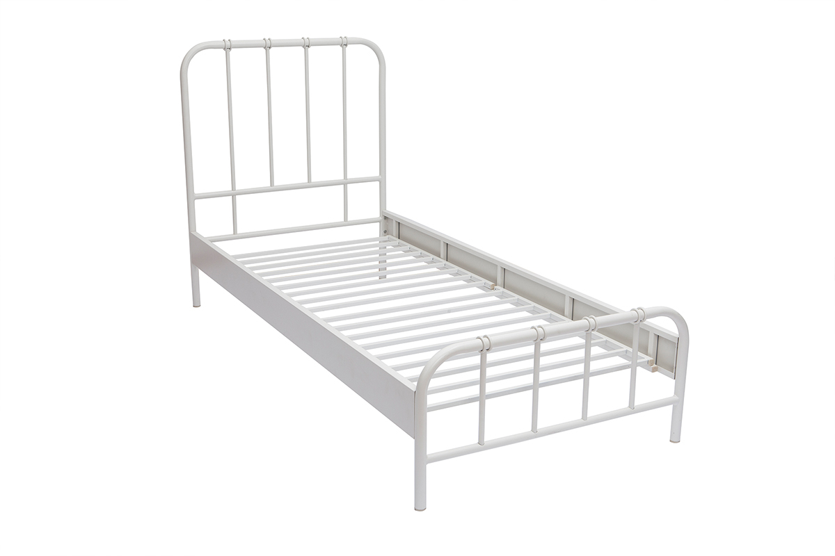Cama de metal blanca 90נ190cm AUGUSTE