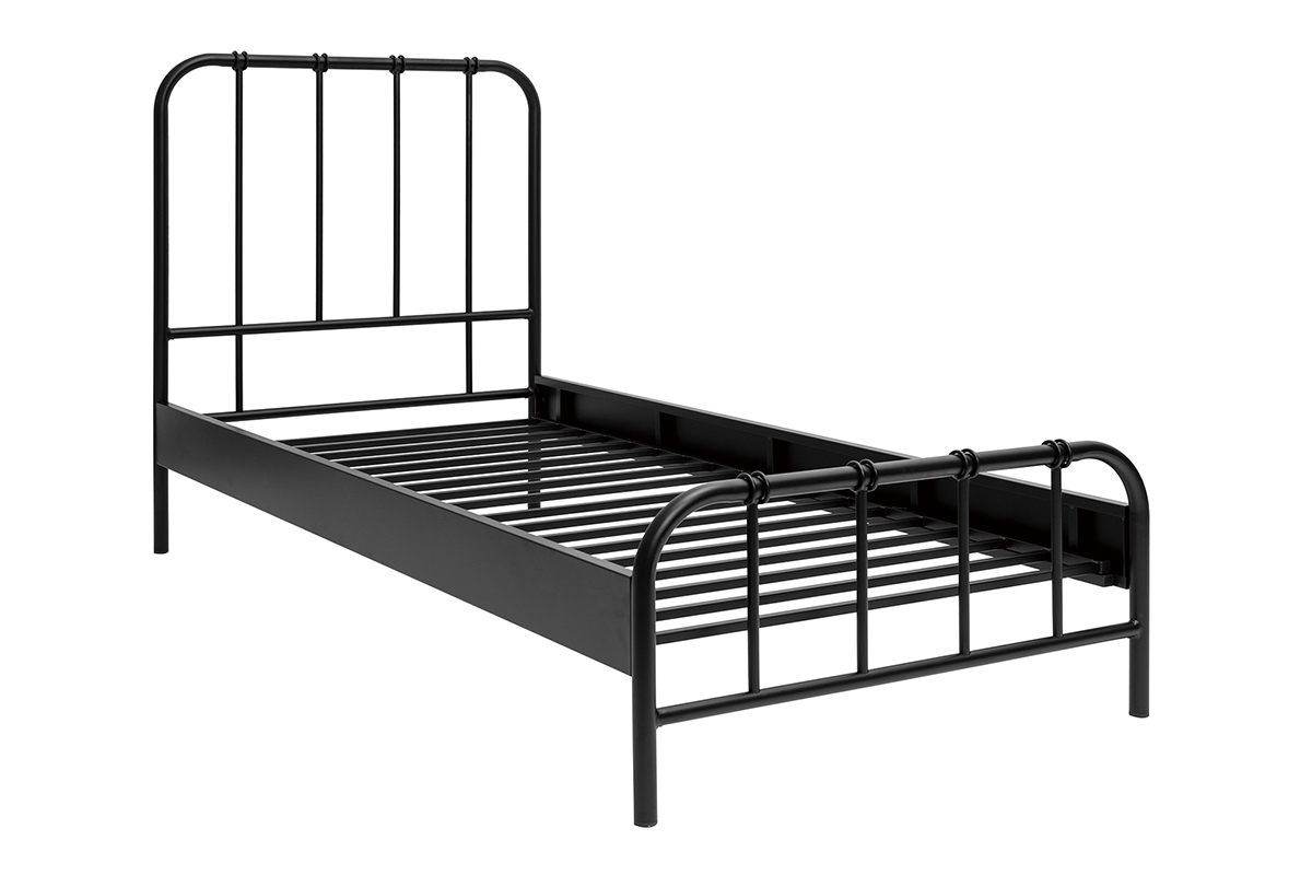 Cama de metal negra 90נ190cm AUGUSTE
