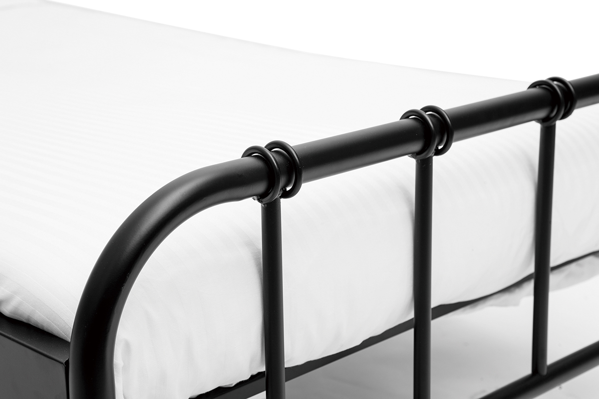 Cama de metal negra 90נ190cm AUGUSTE
