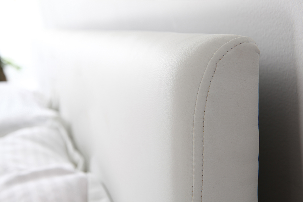 Cama dise�o lacado blanco 2 personas 140x190 ELIAH