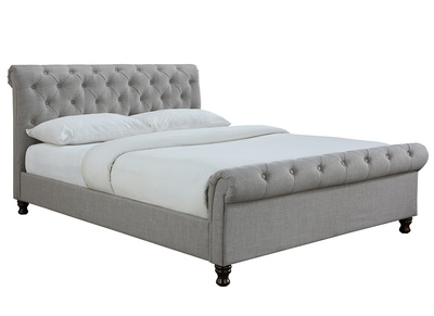 Cama doble 160*200 lino gris RILEY