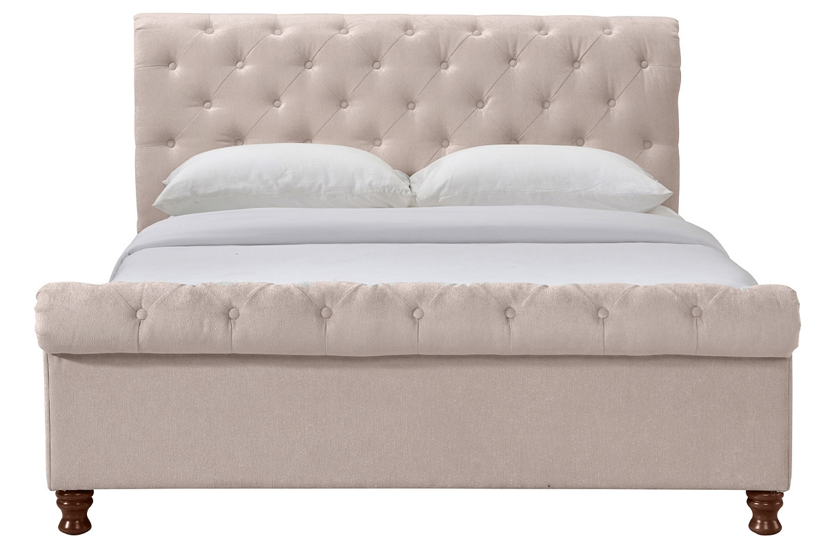 Cama doble 160*200 terciopelo RILEY