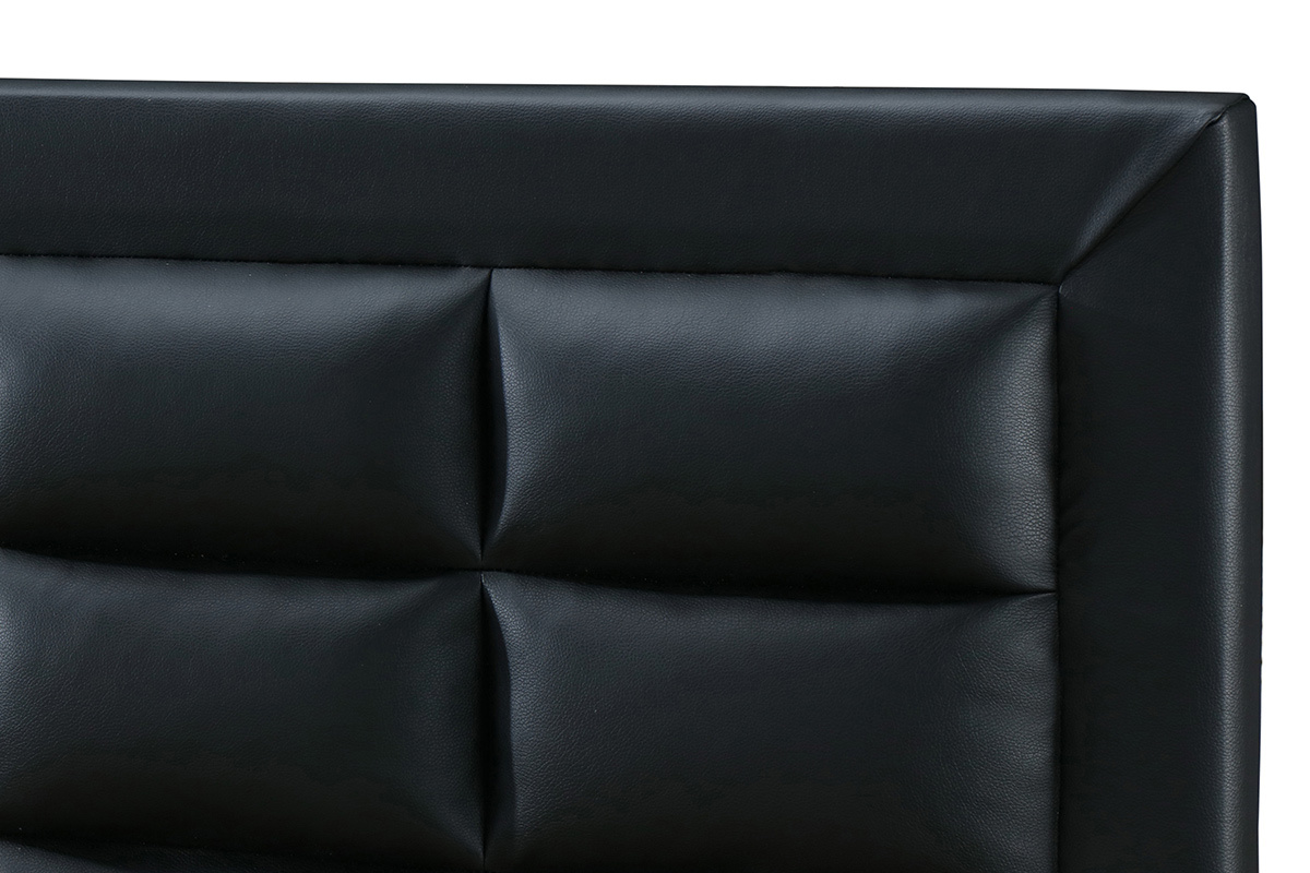 Cama dos plazas 160*200 negra KINGLEY