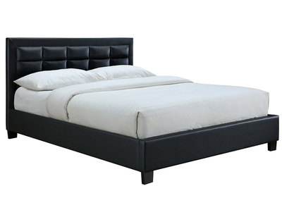 Cama dos plazas 160*200 negra KINGLEY