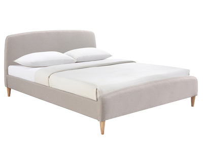 Cama escandinava 140 x 200cm tejido beige NIELS