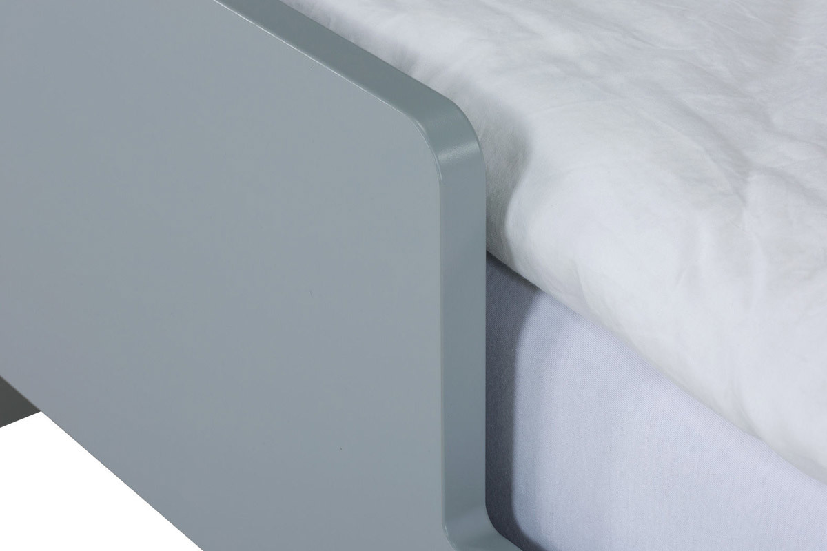 Cama infantil con cajones 90x190 cm azul, blanco y gris JULES
