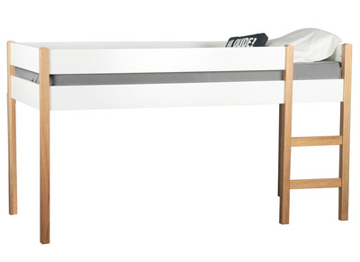 Cama infantil elevada en pino blanco ALTO - Cama infantil elevada en pino blanco ALTO