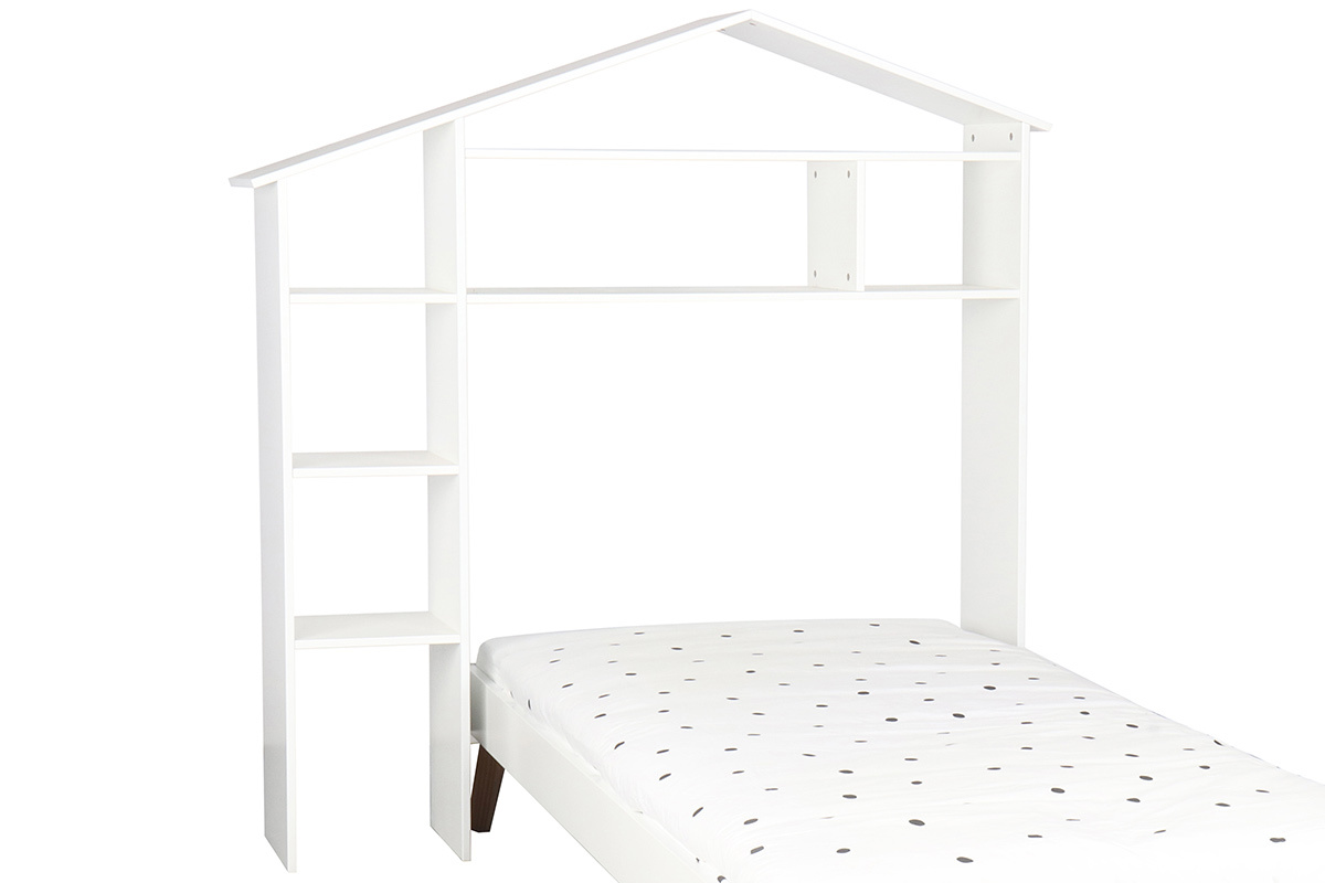 Cama infantil y cabecero con almacenaje 160 x 200 cm HOME