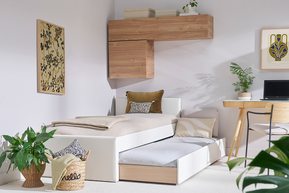 Cama nido 90 x 195 cm blanco MACCO