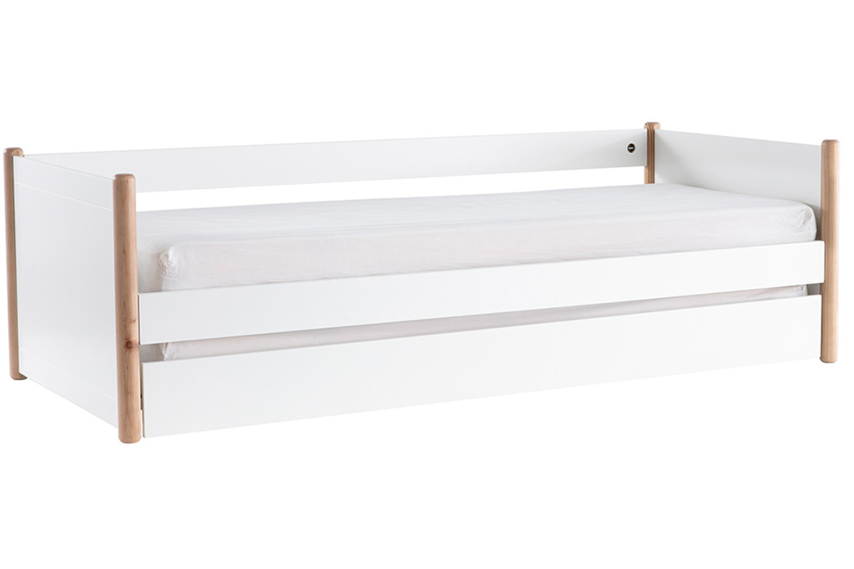 Cama nido blanco y madera 90 cm SIAMOI