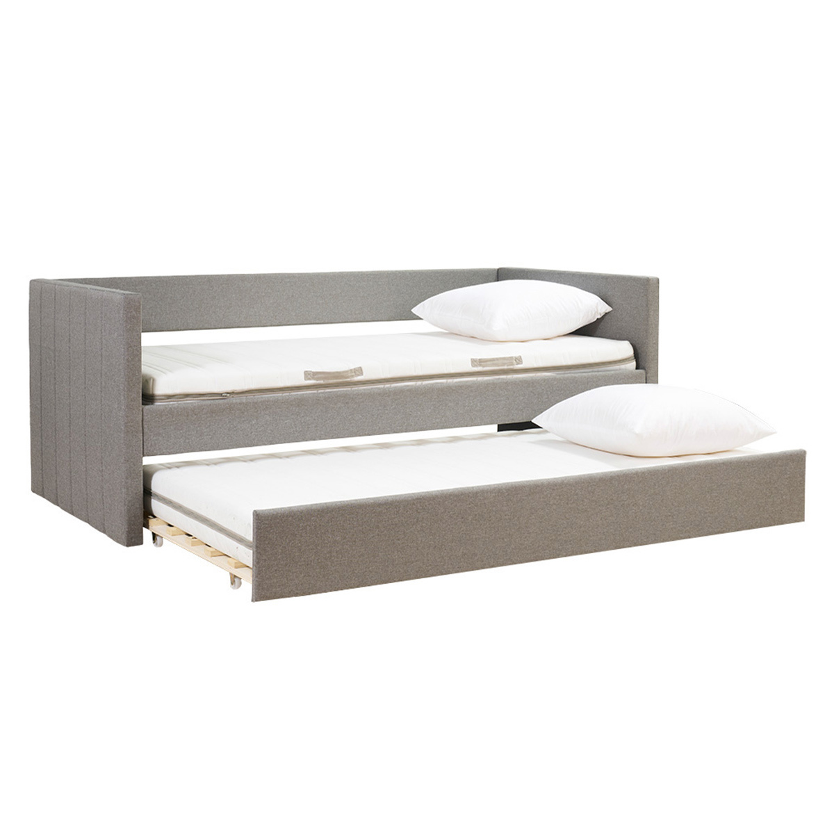 Cama nido de tela gris 90 x 190 cm ELIE