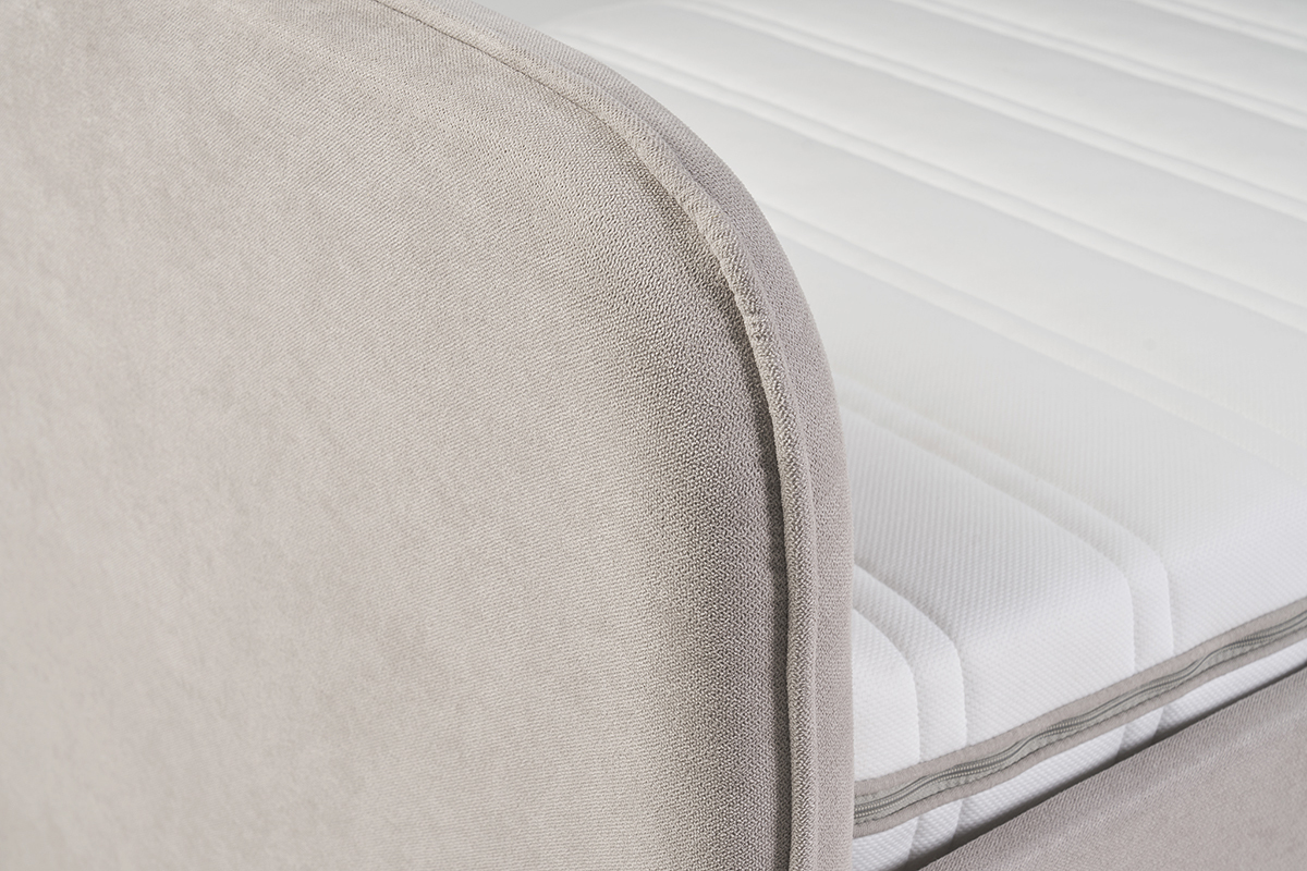 Cama nido de tela taupe 90 x 190 cm EDISON
