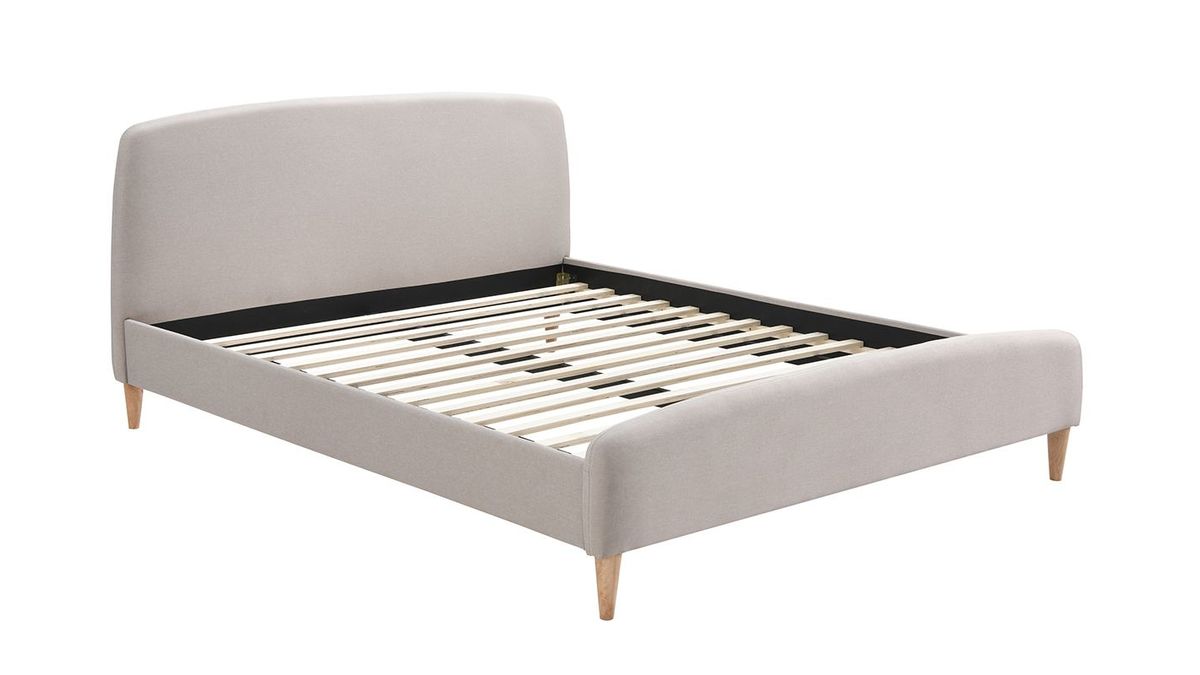 Cama nrdica 160 x 200cm tejido beige NIELS