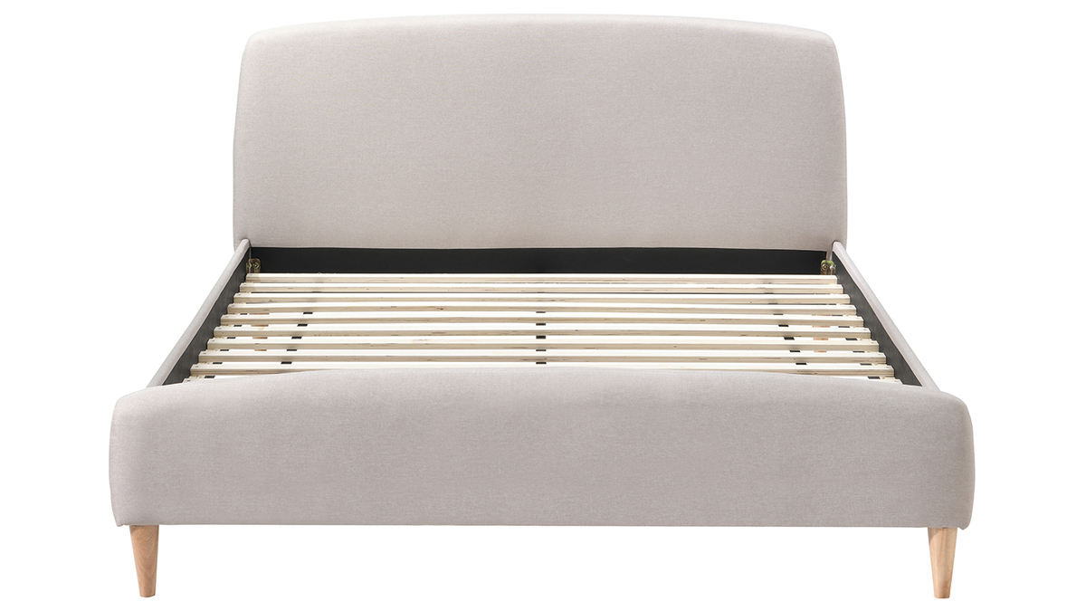 Cama nrdica 160 x 200cm tejido beige NIELS