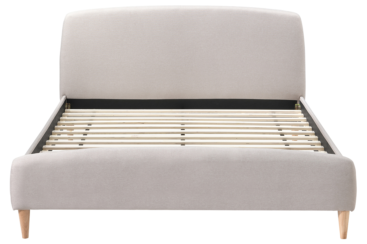 Cama nrdica 160 x 200cm tejido beige NIELS