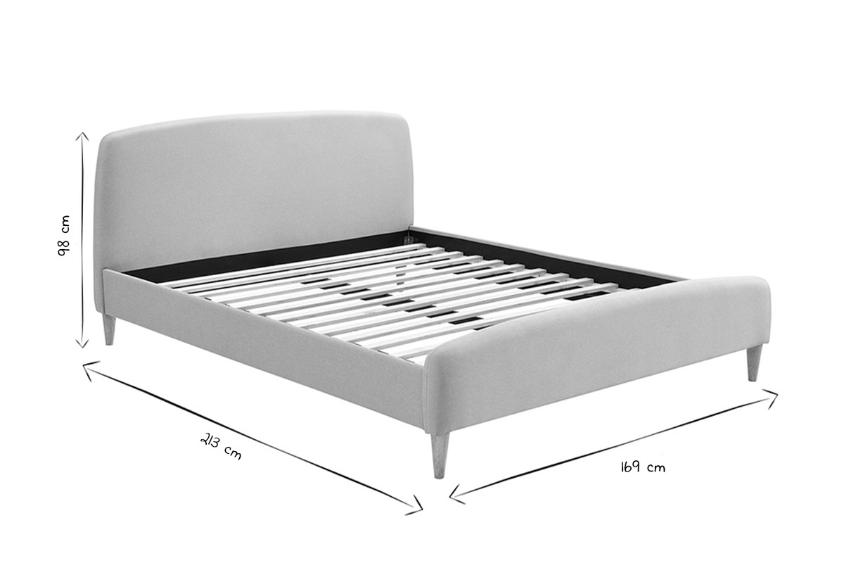 Cama nrdica 160 x 200cm tejido beige NIELS