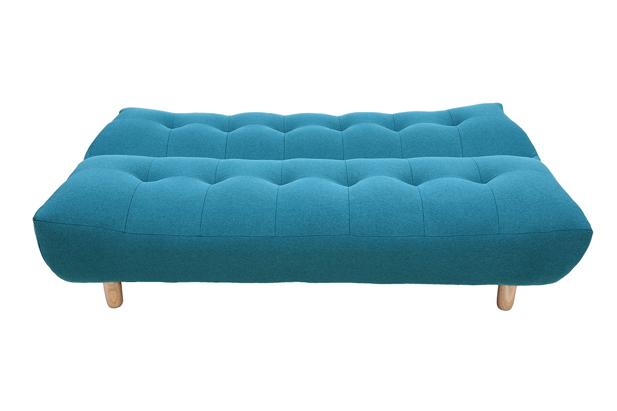 Canap convertible scandinave bleu canard YUMI