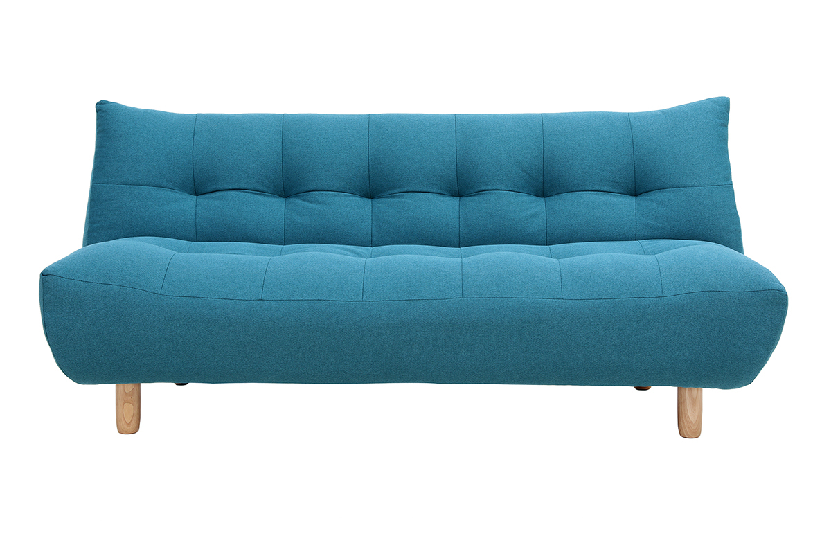 Canap convertible scandinave bleu canard YUMI